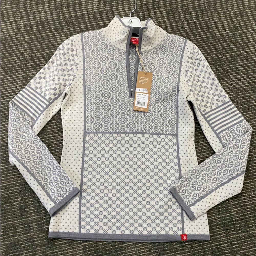 NWT 1/4 Zip Pow 100% Merino Zip Neck Sweater
